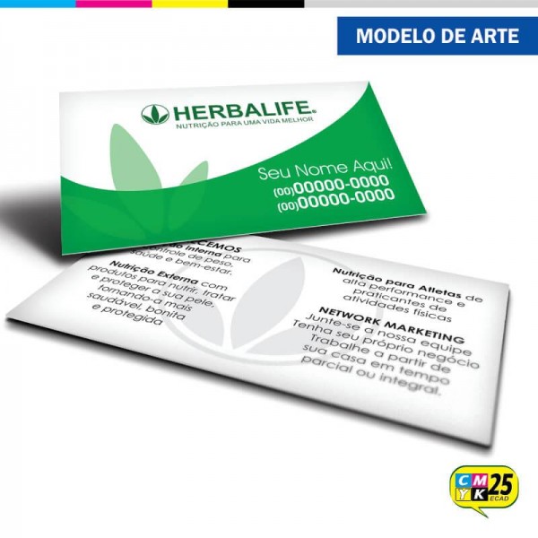 Cartão de Visita Herbalife Gráfica CMYK25